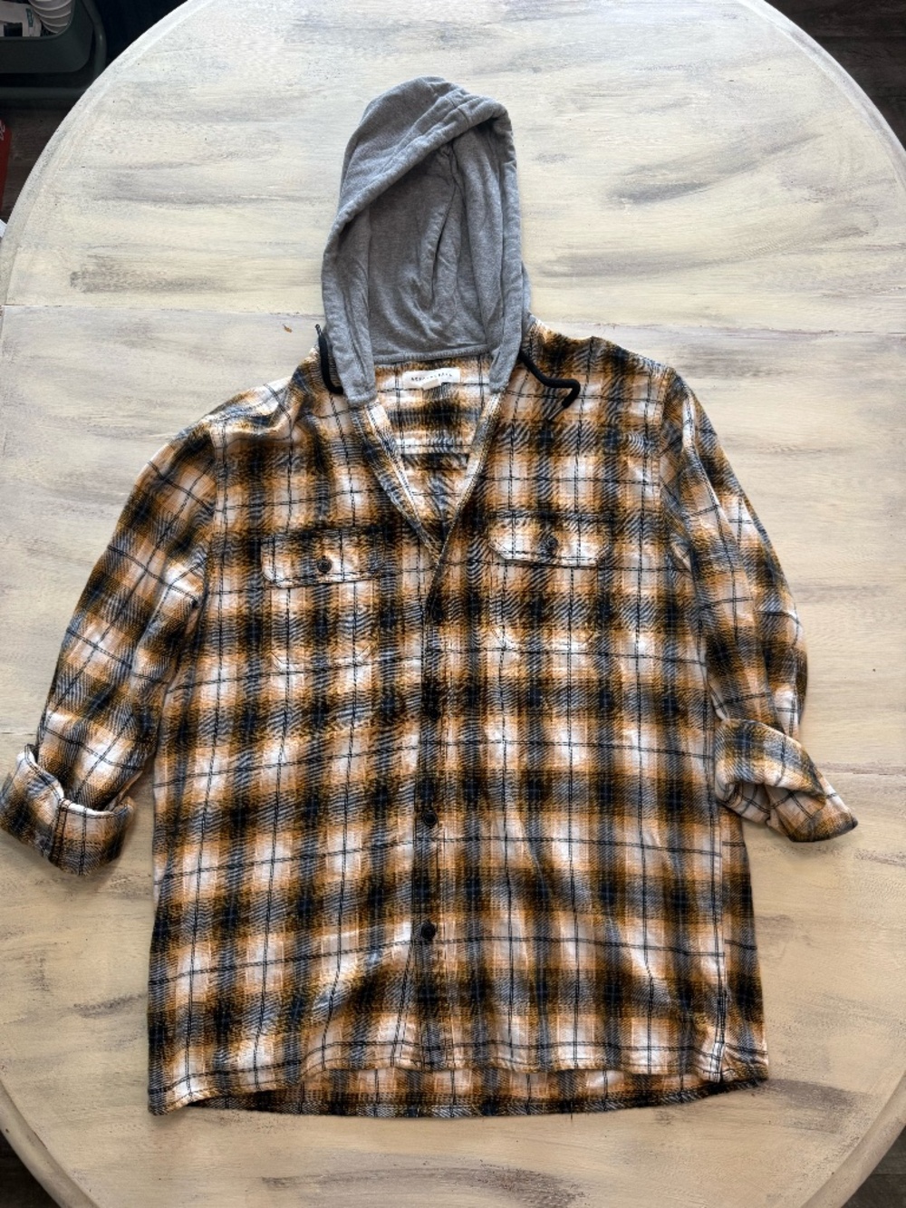 Mens Large Aeropostale Button Up Hoodie
